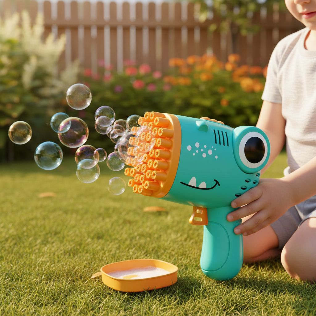 Dinosaur Bubble Gun Toy for Kids