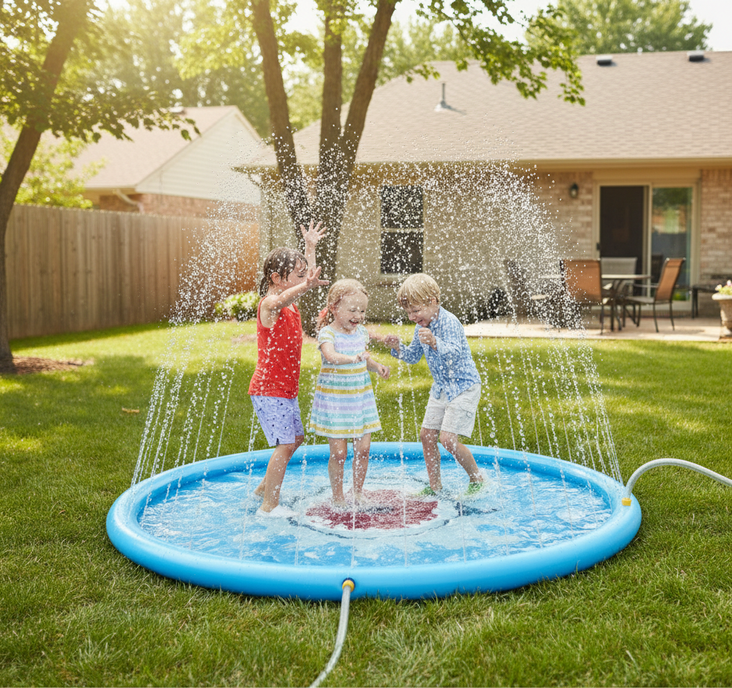 68" Shark Splash Pad Sprinkler for Kids