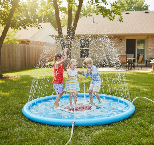 68" Shark Splash Pad Sprinkler for Kids