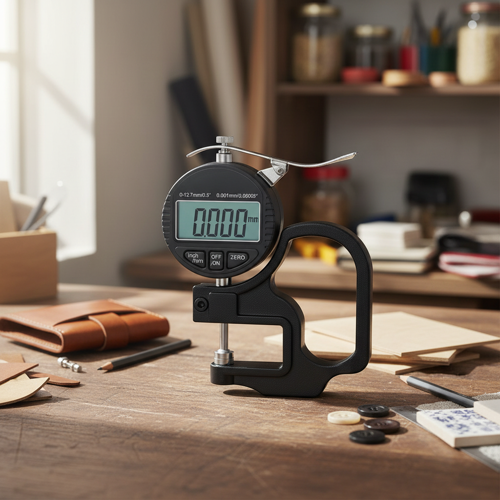Digital Thickness Gauge | Precision 0.001mm for Paper, Metal & Fabric