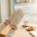 Women's Touchscreen Winter Gloves with Bow Detail
