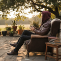 Men's Polyurethane Jacket with Removable Hood