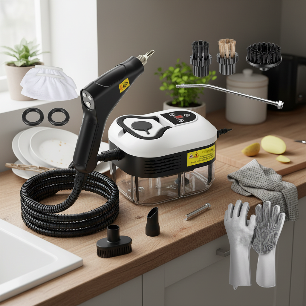 2500W High Pressure Steam Cleaner with Gloves