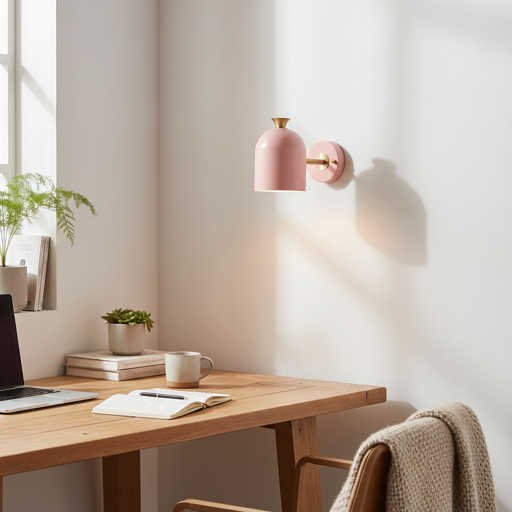 Modern Wall Lamp with Single Light - Metal Fixture