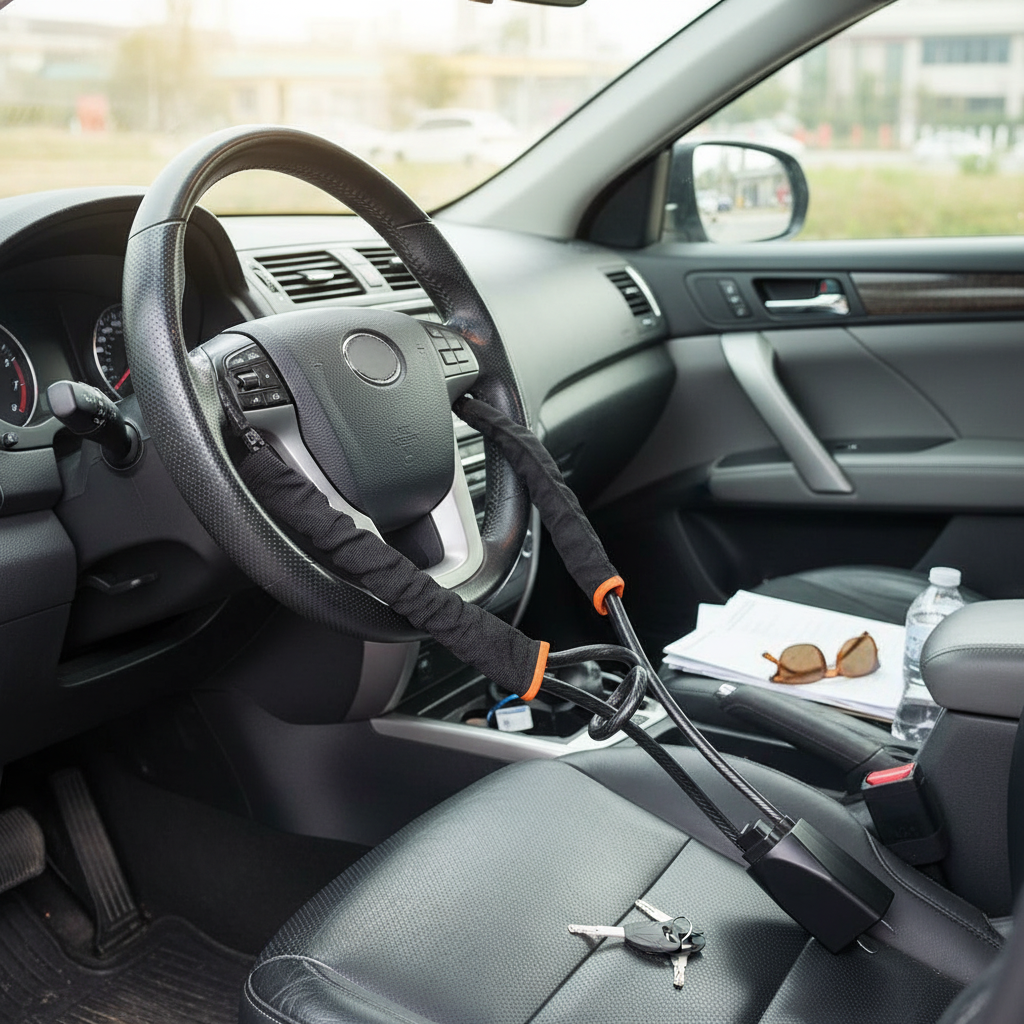 Steering Wheel Lock - Anti-Theft Security Device