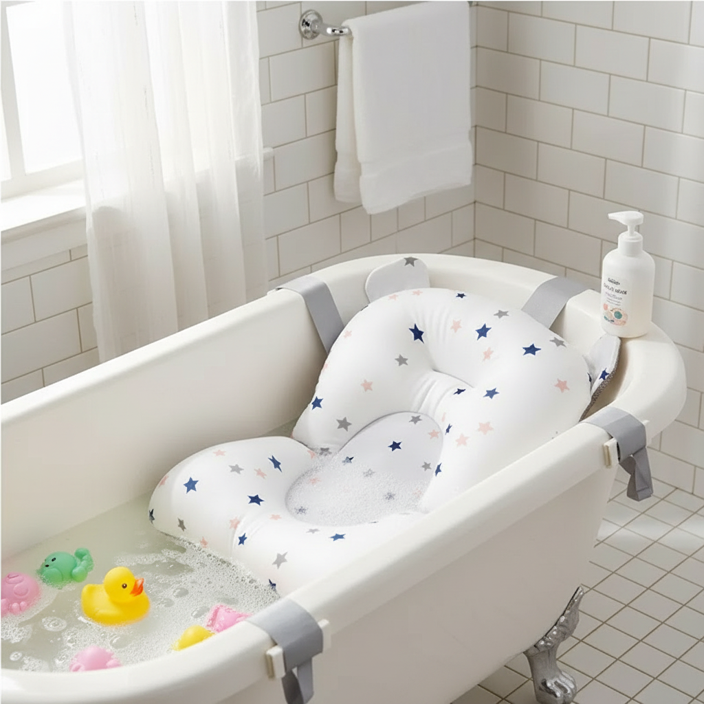 Infant Bath Seat with Support Pillow
