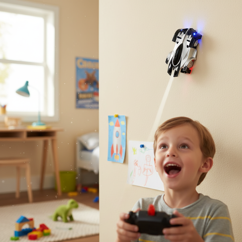 Wall Climbing RC Car with LED Lights
