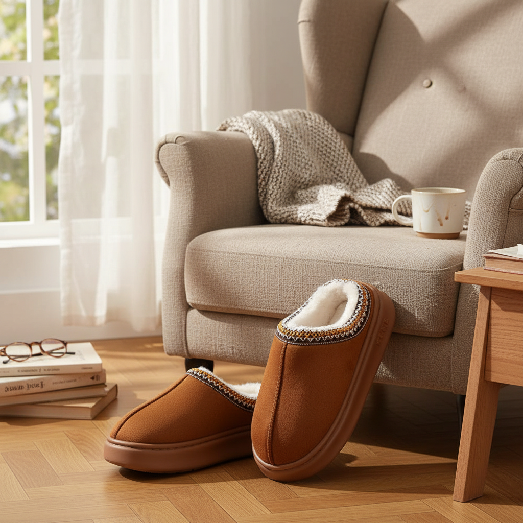 Fluffy Platform Slippers | Faux Fur Winter Slip-Ons