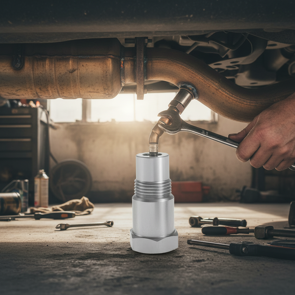 M18x1.5 O2 Sensor Adapter with Catalytic Converter