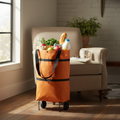Foldable Shopping Cart with Wheels - 2-in-1 Design