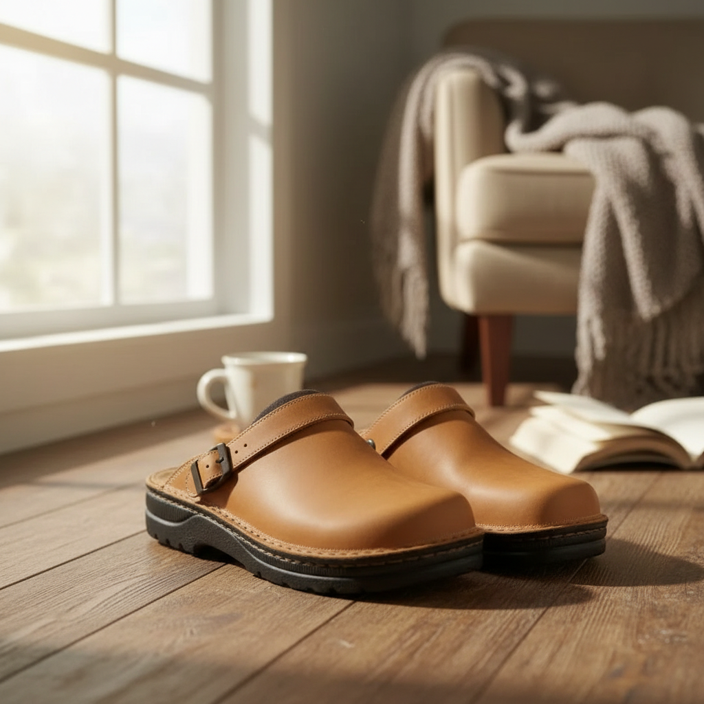 Men's Leather Slippers - Premium Comfort Shoes