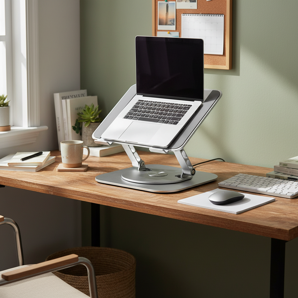 Adjustable Swivel Laptop Mount with 360° Rotation