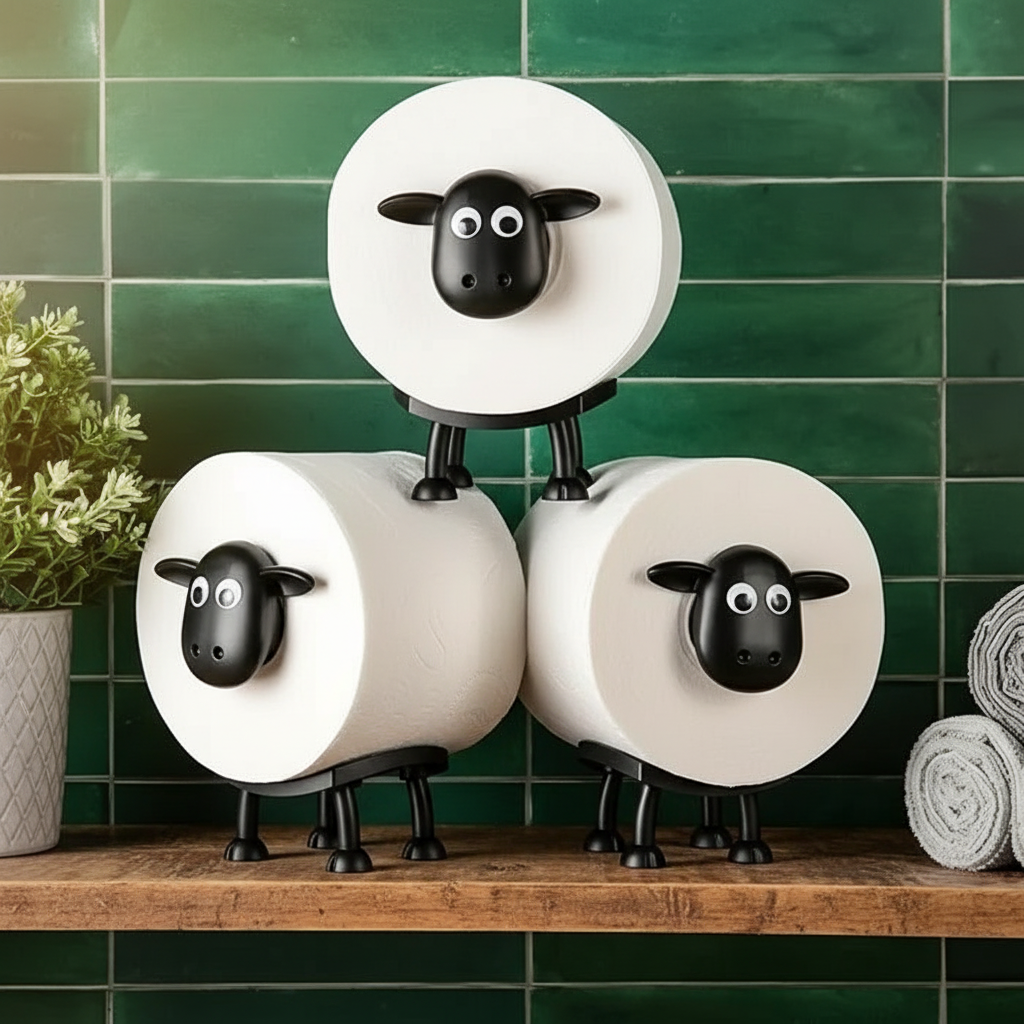 Compact Toilet Paper Holder for Bathroom Storage