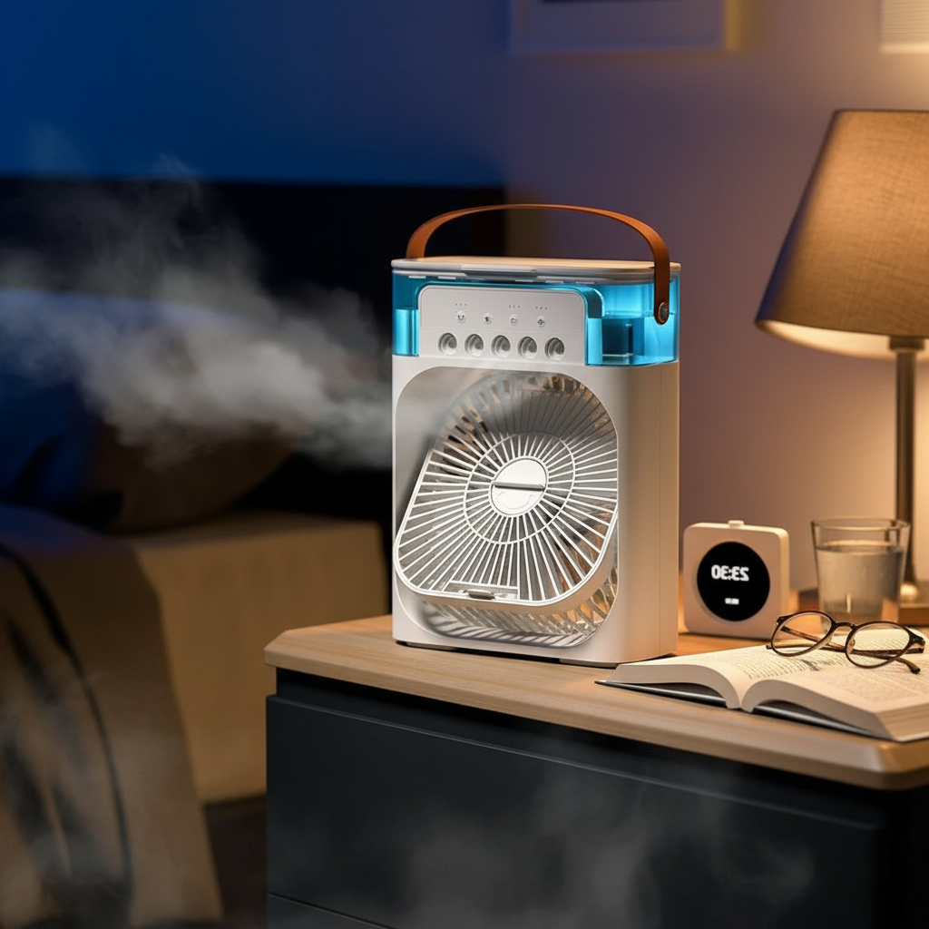 Mini Water Cooler Fan with Humidifier - Portable Air Cooler
