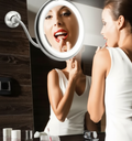 10X Magnifying LED Makeup Mirror with Flexible Gooseneck