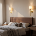 Wireless Fabric Wall Light Set of 2 + 2 Free Bulbs