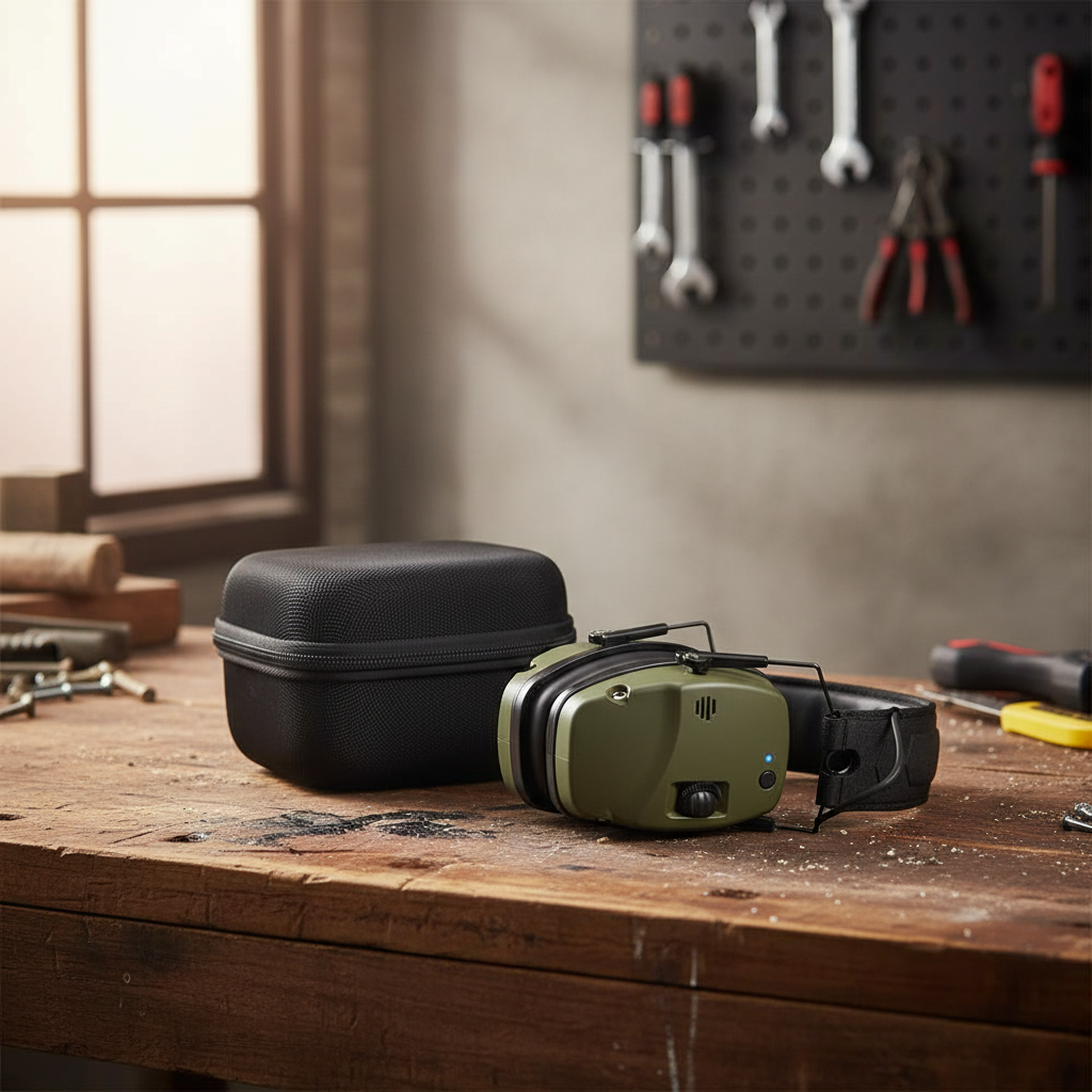Noise Cancelling Shooting Ear Muffs with Sound Amplification