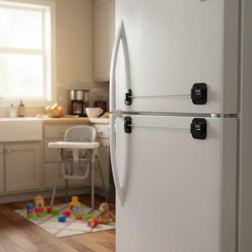 Fridge Lock 2-Pack with Combination & Adhesive Mount