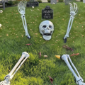 Realistic Skeleton Yard Decoration with Bone Stakes