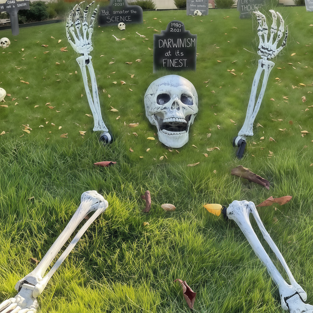Realistic Skeleton Yard Decoration with Bone Stakes