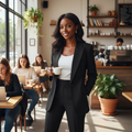 Women's Tailored Blazer Set with Trousers