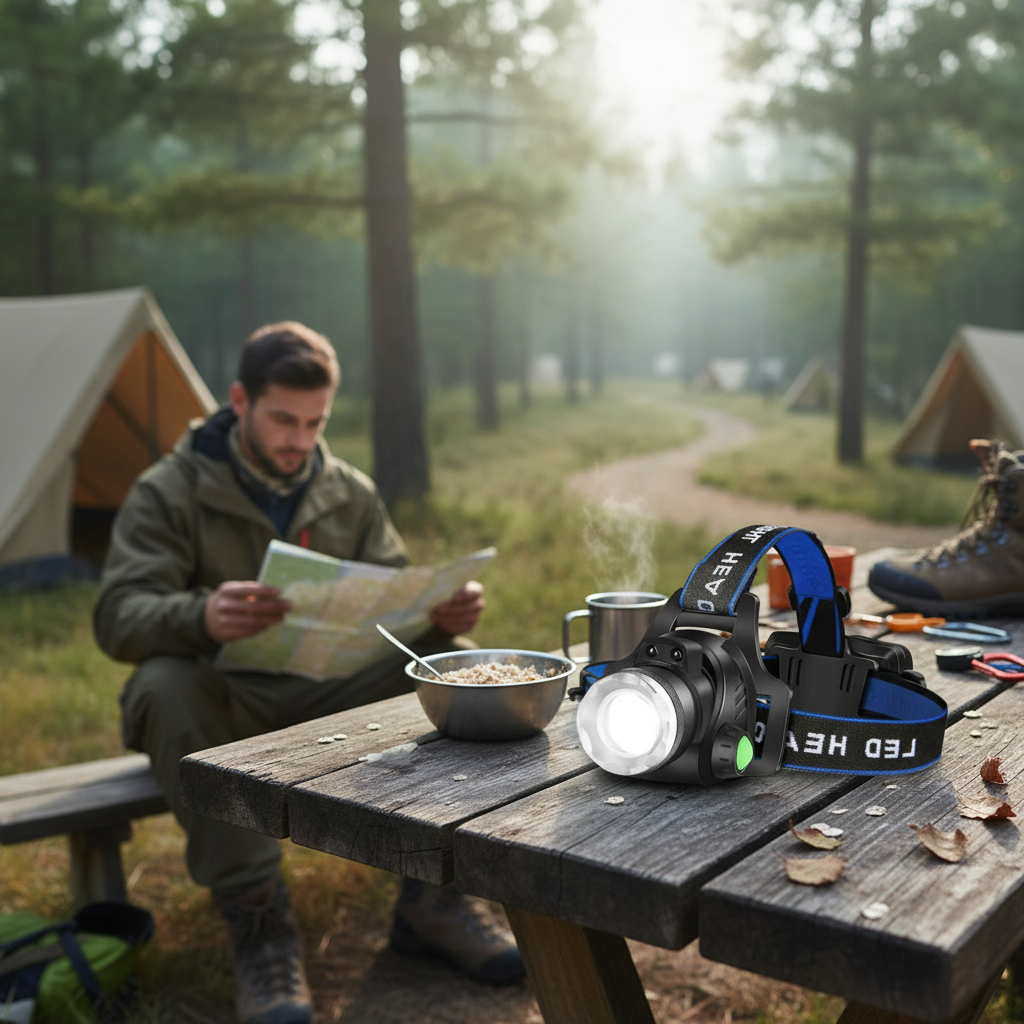 Rechargeable LED Headlamp with Zoom - 990000LM