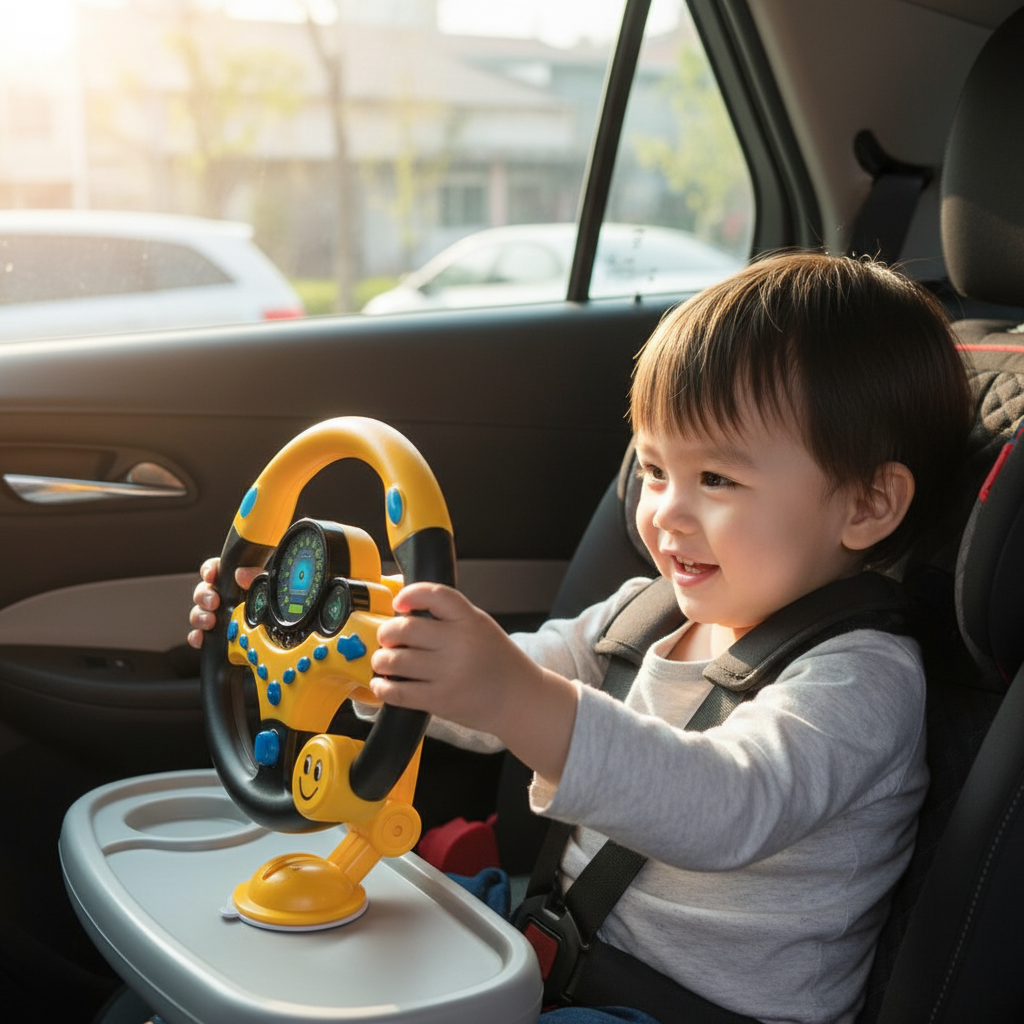 Interactive Steering Toy Driving Simulator for Kids