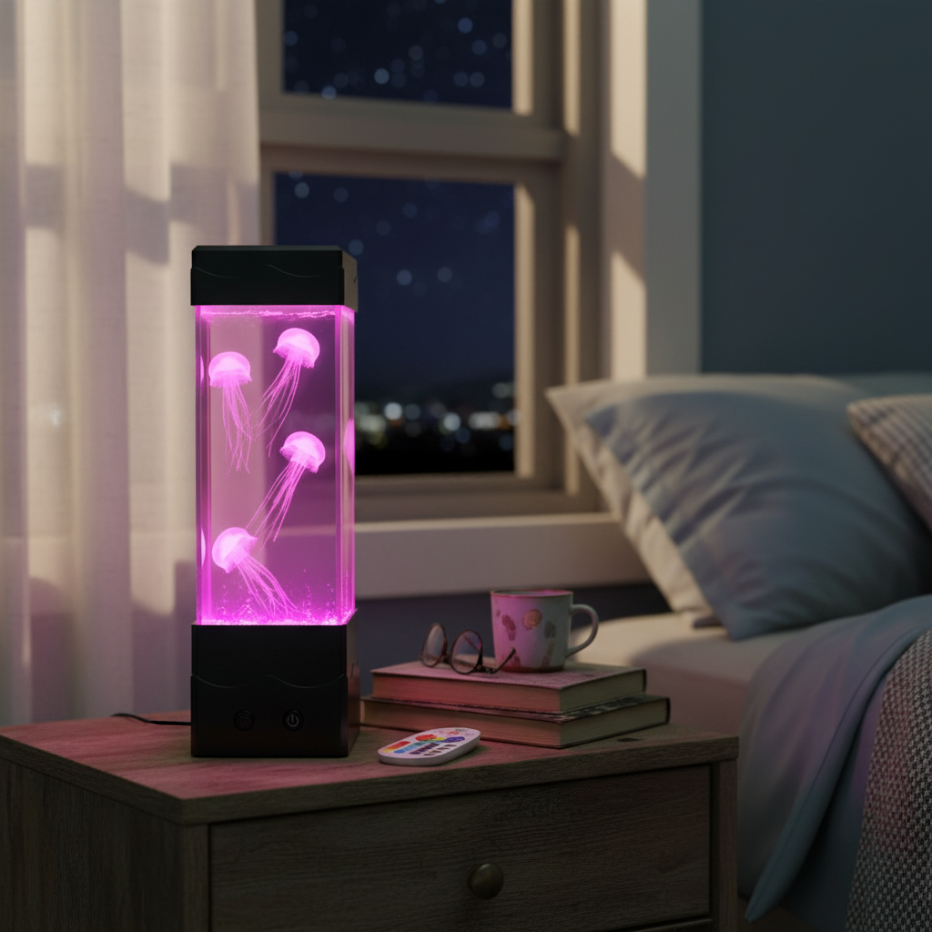Jellyfish Lamp with Remote Control & LED Lights