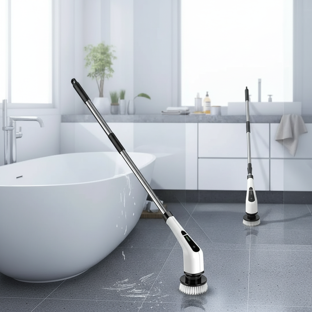 Cordless Electric Spin Scrubber with 7 Brush Heads