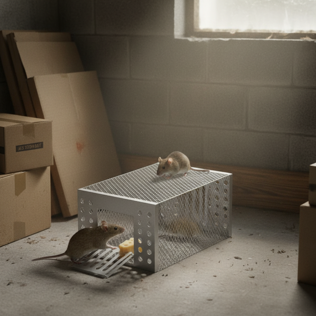 Reusable Humane Mouse Trap Cage with Sliding Door