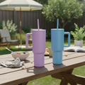 Insulated Water Bottle with Straw & Handle | 16oz