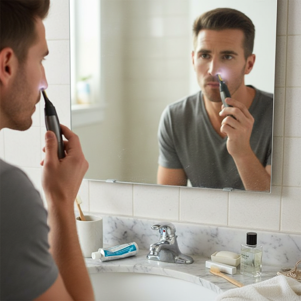Precision Ear & Nose Hair Trimmer with LED Light