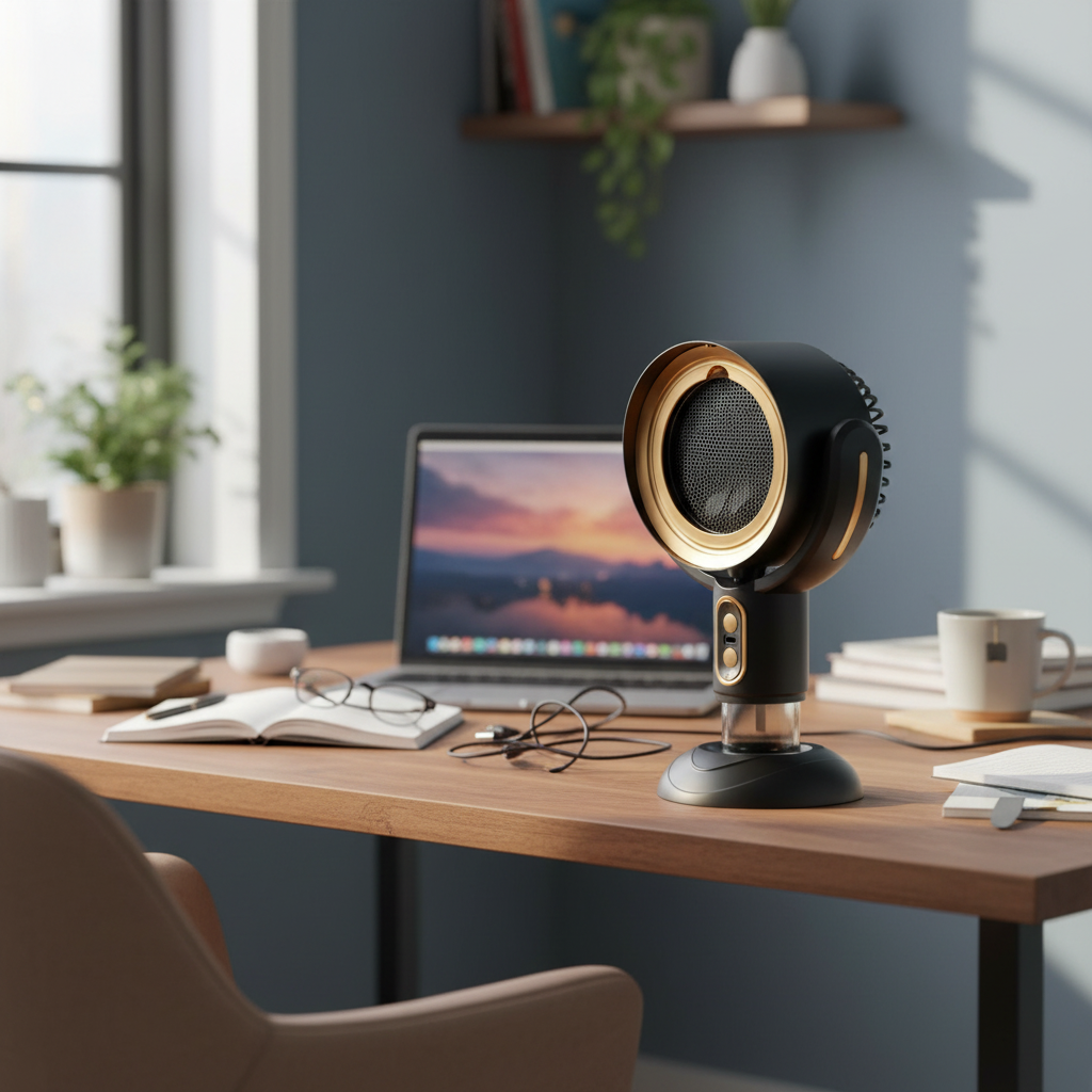 Portable Smoke Air Purifier Fan with Rechargeable Battery