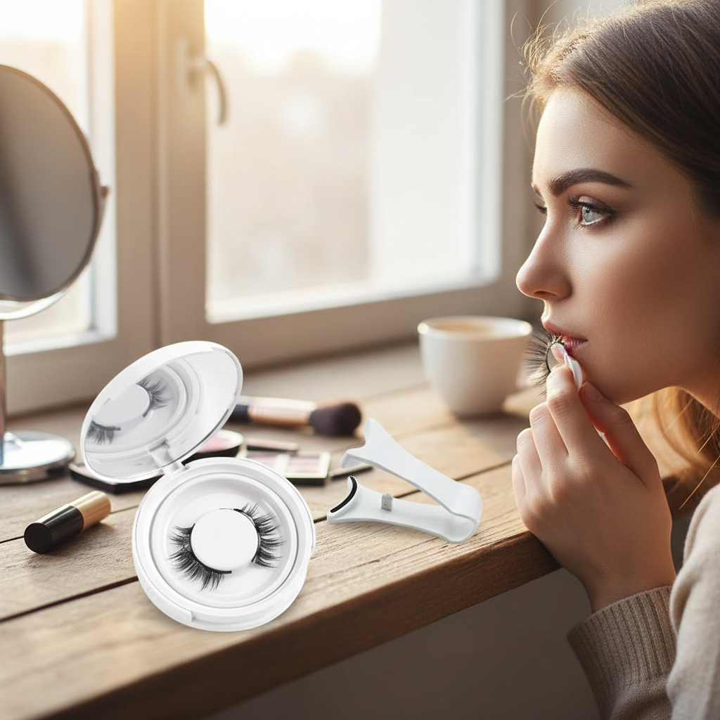 Magnetic Eyelashes with Tweezers - Reusable & Glue-Free