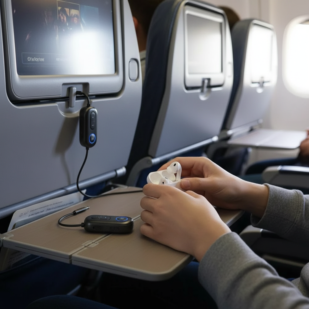 Bluetooth 5.4 Airplane Adapter with Mic