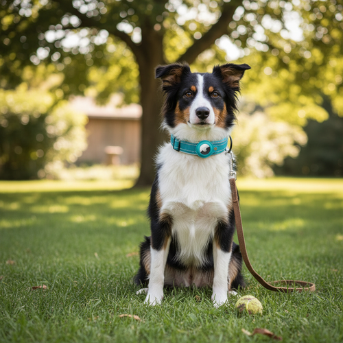 AirTag Dog Collar with Reflective Stitching