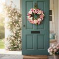 Peony Round Wreath for Front Door