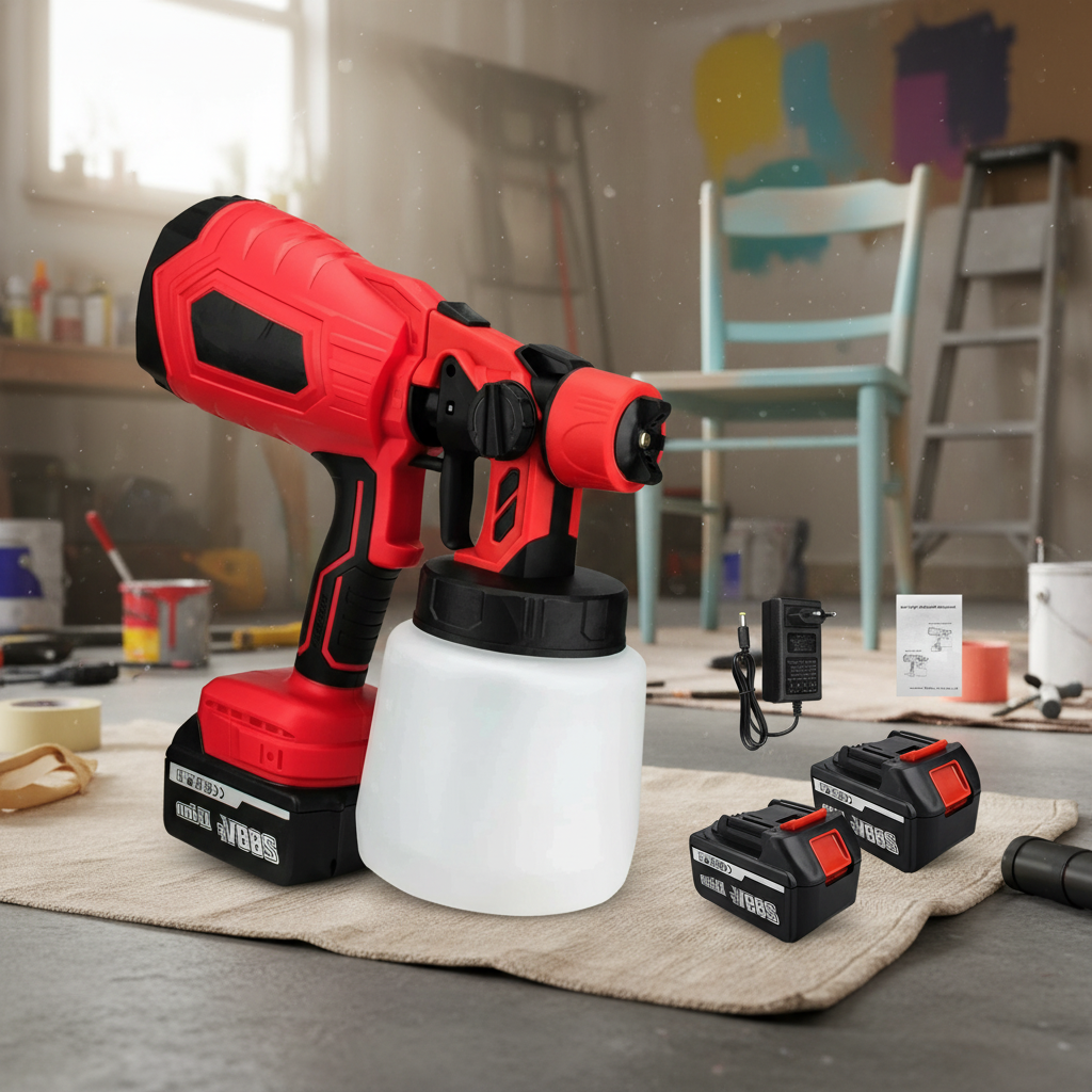 Cordless Paint Sprayer - Portable Electric Spray Gun