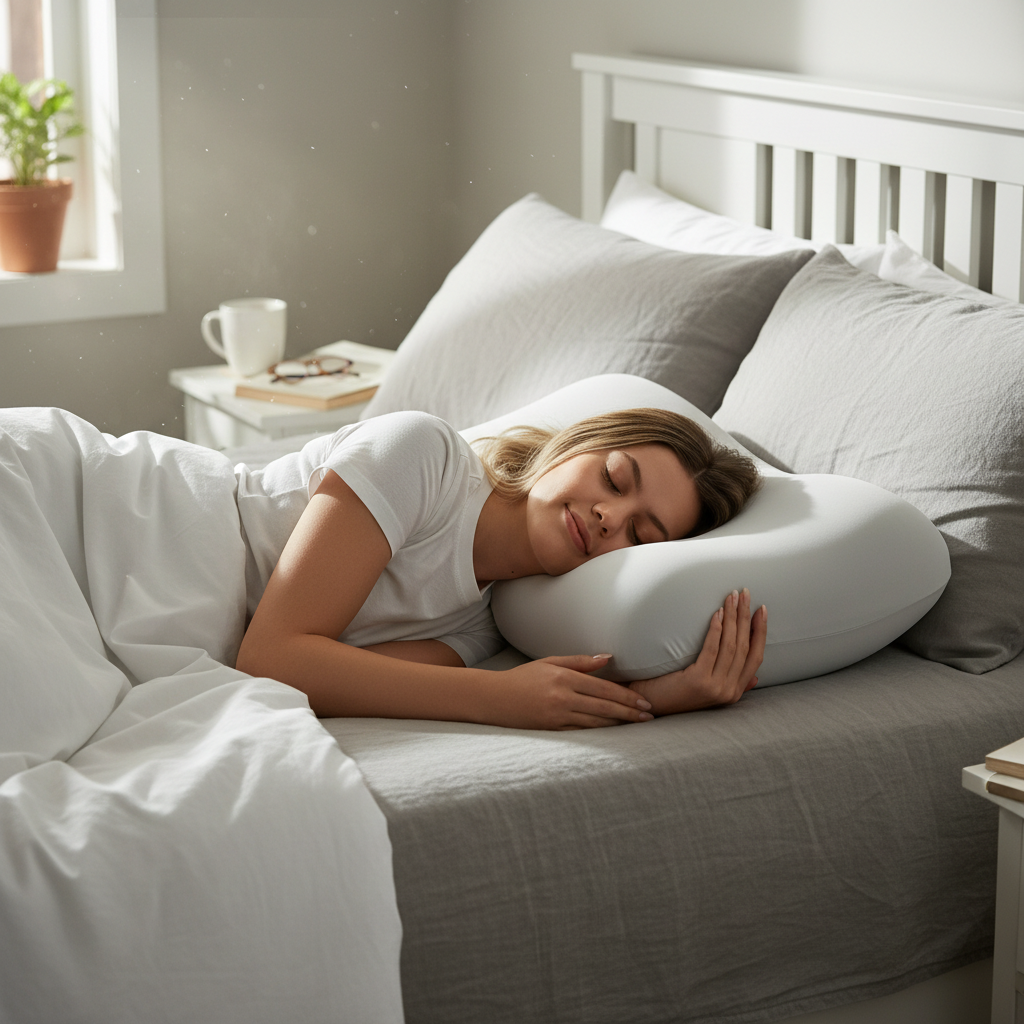 Butterfly Memory Foam Travel Pillow for Side Sleepers