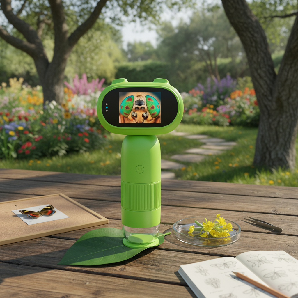 Kids Handheld Microscope with LED & UV Light