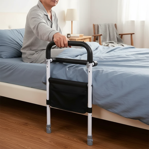 Adjustable Bed Rail with Dual-Bar Support