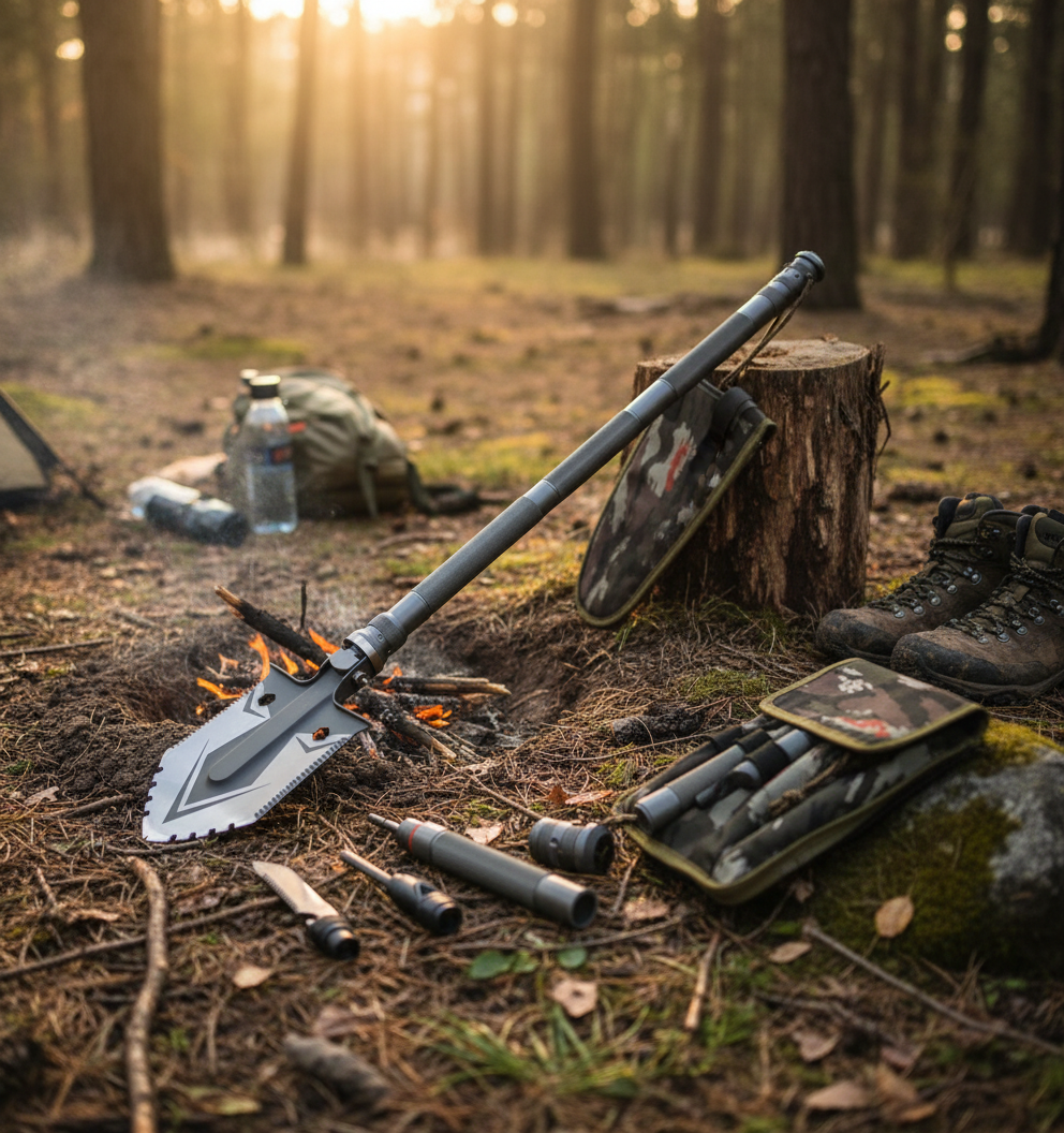 Survival Shovel Multi-Tool | Portable Tactical Shovel