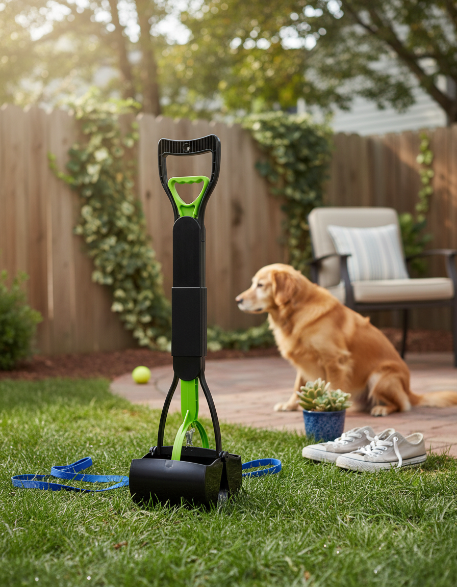Pet Waste Scooper with 28-inch Handle