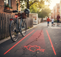 Laser Bicycle Light - Lane & LED Projection Safety Light