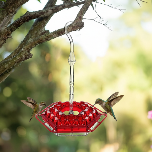 Ant Proof Hummingbird Feeder with Hanging Perch