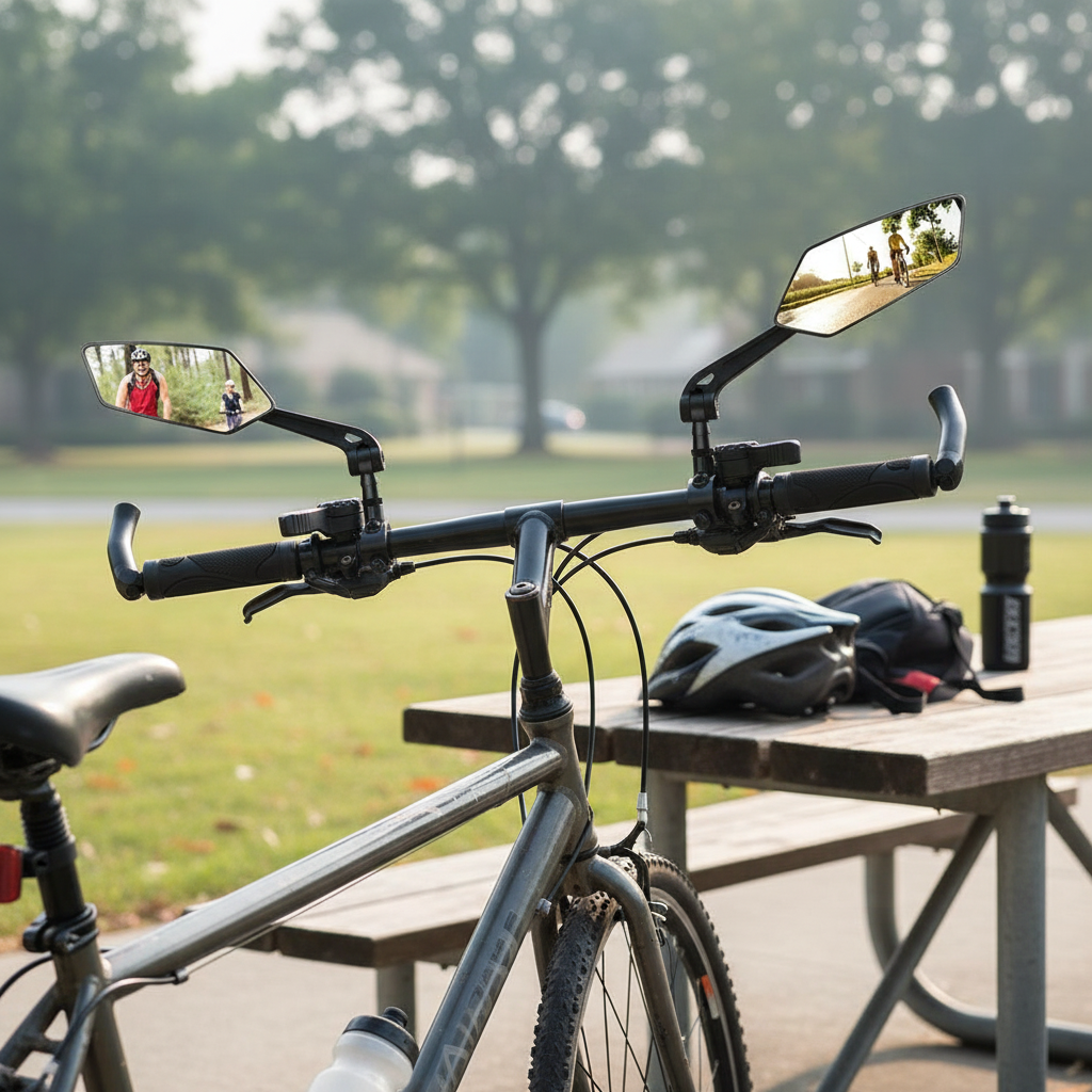 2 Pack HD Bike Mirrors with Wide-Angle Vision