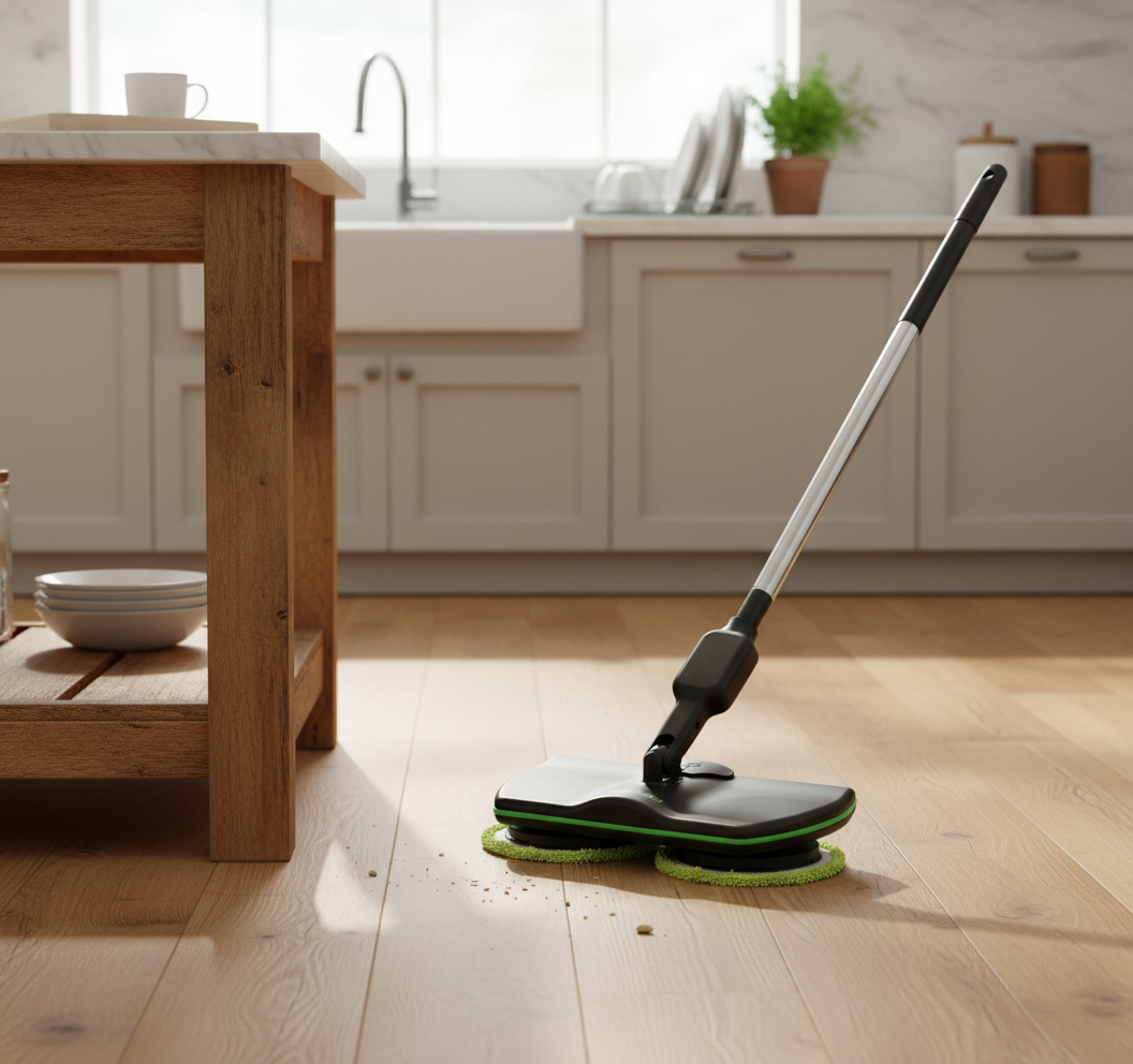 Cordless Electric Broom with Dual Rotation Heads