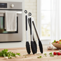 Silicone Kitchen Tongs Set - 3 Piece