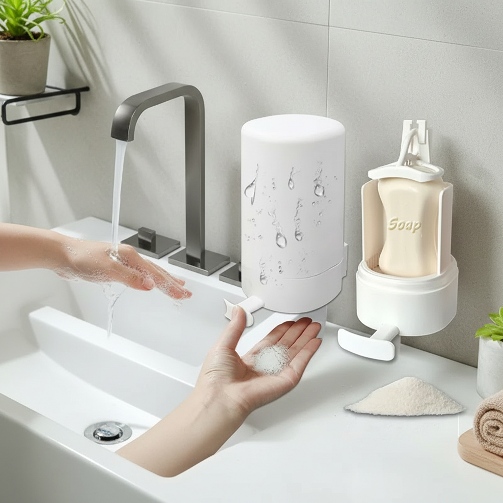 Wall-Mounted Bar Soap Grinder