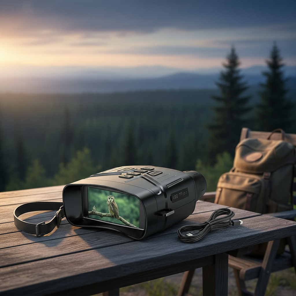 Night Vision Binoculars with IR Illuminator